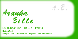 aranka bille business card